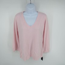 Karen Scott Women&#39;s Pink V-Neck Puff-Sleeve Sweater Small NWT $39.50 - $14.85