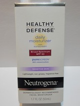 New Neutrogena Healthy Defense Daily Moisturizer SPF 50 Sensitive Skin 1.7 Oz - £39.62 GBP