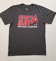 Fanatics Mens Sz M T Shirt Gray Champa Bay Buccaneers Super Bowl 55 Tampa Bay - £7.77 GBP