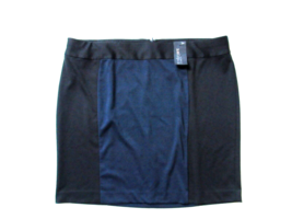 NWT Lane Bryant Black &amp; Blue Colorblock Stretch Knit Pencil Skirt 24 - £14.99 GBP