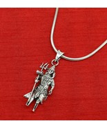 925sterling silver handmade lord Shiva idol with trident pendant jewelry... - $734.85 MXN