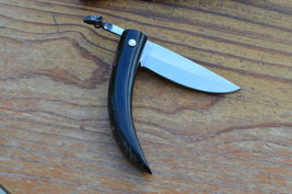 vintage real handmade stainles steel folding knife 5219 - £35.20 GBP