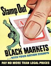 Stamp Out Black Markets With Your Ration Stamps - 1944 - World War II - ... - $9.99+