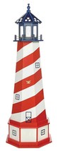 Patriotic Cape Hatteras Lighthouse - Red White &amp; Blue Usa Flag Working Light - £187.61 GBP