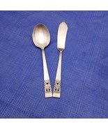 Oneida Community Coronation 1936 Set Sugar Spoon &amp; Butter Knife Silverplate - $513.87 MXN