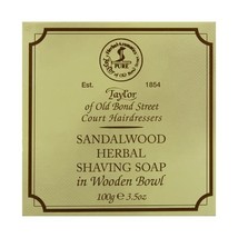 Taylor of Old Bond Street 100g Luxury Wooden Bowl Sandalwood Herbal Shav... - $80.00