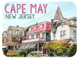 Cape May New Jersey Victorian Homes Fridge Magnet - £5.98 GBP
