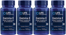 GAMMA E MIXED TOCOPHEROLS &amp; TOCOTRIENOLS  4 BOTTLES 240 Softgels LIFE EX... - £93.71 GBP