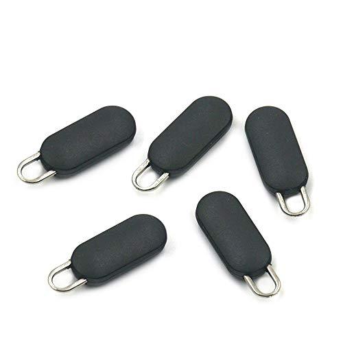 Bluemoona 25 Pcs  #5 Black Zipper Fixer Repair Replacement Molded Slider Pull T