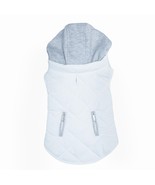 Quilted Weekender White &amp; Gray Sweatshirt Hoodie with Removable Hood Siz... - $406.55 MXN