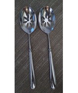 Lot of 2 Achievement 18/8 Stainless Korea Slotted Serving Spoons - $34.32 CAD