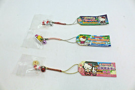 Sanrio Hello Kitty Netsuke Charm Strap Gotochi 2 Miyazaki 1 Fukuoka Set of 3 - £22.67 GBP