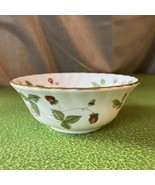 RARE Vintage Wedgwood Wild Strawberry Open Top Candy Dish Fluted Bowl Nu... - £27.12 GBP