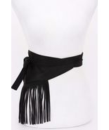 New Faux Suede Fringe Belt - $27.00