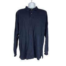 Nautica Men&#39;s Long Sleeved Polo Shirt Size XL Blue Collared - £14.54 GBP