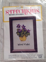 Studio 12 Stitchkins Instant Stitchery Wood Violet Kit 2613 Vtg 1976 Unopened - £13.12 GBP