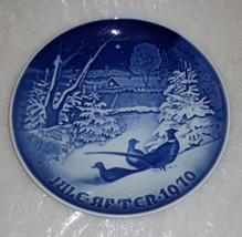 Bing & Grondahl 1970 Collector Plate Pheasants in the Snow at Christmas - $6.85