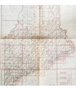 1954 Map USGS Topographic Sectional Maine Antique Quadrangle Vintage TOPO23 - €25,67 EUR