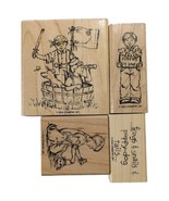 STAMPIN UP Little Boys Playing Pirates Stamps PuppiesBug Catching Frogs ... - $450.24 MXN