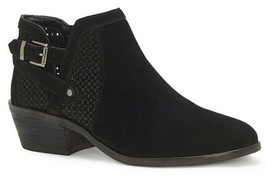 Vince Camuto Pamma Suede Buckle Block Heel Booties, Multipl Sizes Black ... - £78.32 GBP