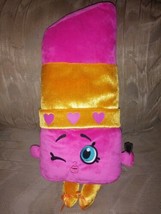 Shopkins Lippy Lips Lipstick Pink Orange Plush 18&quot; Winks Hearts Moose Enterprise - $16.82