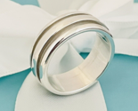 Size 10.5 Tiffany &amp; Co Vintage Atlas Groove Ring Mens Unisex in Sterling... - £339.72 GBP