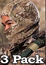 3 PACK Camouflage Men&#39;s Balaclava Face Ski Mask UV Wind Protection CADPA... - $391.25 MXN