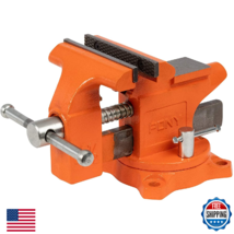 Pony Tools 24545 4-1/2in. Light Duty Bench Vise with Swivel Base, Orange - $60.75