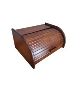 Brown bread box, wooden breadbox, bread bin, kitchen organization, Farmh... - £79.08 GBP