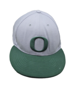 NIKE 643 Fitted Hat 7 1/8 NCAA Oregon Ducks Green Gray Embroidered Hat - $336.65 MXN