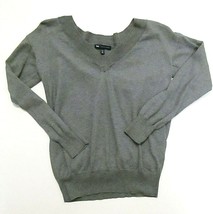 The Gap Gray Lightweight Sweater V-Neck Petite XS 2009 Cotton / Cashmere - £10.45 GBP