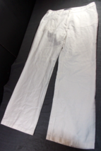 Jones Wear Sport White Side Leg Mid Waist Flowy Flat Front Beach Pants 12 - £18.00 GBP