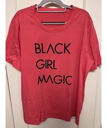Black Girl Magic T Shirt Women Size XXL PINK BLACK PRINT - £14.69 GBP