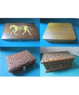 BOXES WOOD HANDCARVED CHINESE INDIA COFFERS JEWELRY BOX KEY PICK 1 - $685.23 MXN