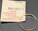 Genuine NEW Bulova Watch Crystal Armored w/ Gold Tone Ring Part# 8266AY - $21.77