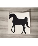 Matte black Arabian horse decal 5 inches wide 4.79 inches tall - €5,14 EUR