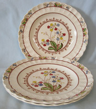 Spode Cowslip s713 Luncheon Plate 9&quot;, Set of 3, Older Back Stamp, Crazing - £25.93 GBP