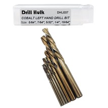 7-Piece M35 Cobalt Left Hand Drill Bit Set For Removing Damaged Bolts And Screws - $42.99