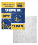 Golden State Warriors &quot;Colorblock&quot; Personalized Silk Touch Sherpa Throw ... - €68,37 EUR