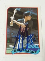 Greg Gagne Minnesota Twins 1989 Topps Autograph Card #19 Read Description - £3.93 GBP
