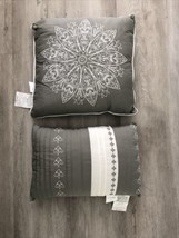 Madison Park Cotton Decorative Pillows Gray 2 Piece - $28.22