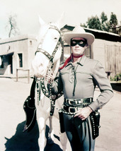 Clayton Moore 16x20 Canvas Giclee as The Lone Ranger with horse Silver - £55.12 GBP