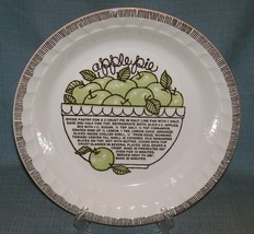 Vintage Royal China Jeannette-Deep Dish APPLE Pie Plate/ Baker w/ Recipe... - $12.95