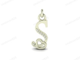S Alphabet Diamond Stone 925 Sterling Silver Handmade Unique Pendant Jew... - $35.00