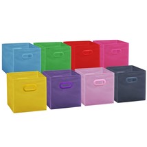 11 Inch Storage Cubes 8-Pack, Fun Colored Kids Cube Storage Bins, With 2 Plastic - £41.68 GBP