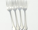 Oneida Summer Mist Autumn Glow Salad Forks Rogers 6 1/4&quot; Stainless Lot of 4 - $10.77