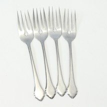 Oneida Summer Mist Autumn Glow Salad Forks Rogers 6 1/4&quot; Stainless Lot of 4 - £8.46 GBP
