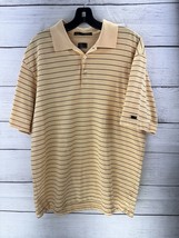 Nike Tiger Woods Collection Golf Polo Shirt Size Large Yellow Short Sleeve - £14.24 GBP