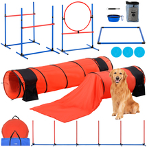 VEVOR Dog Agility Training Equipment, 7 PCS Set Upgrade, Adjustable High... - $83.99