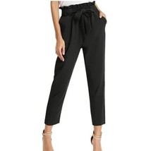 Willow Drive Womens XL Black Paperbag Belted Ankle Pants NWT CT17 - $24.49